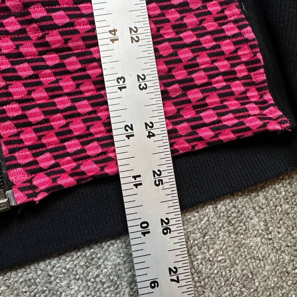 Lululemon Radiant Jacket Womens 4 Pink Black Geometric Full Zip Fleece - Picture 5 of 7